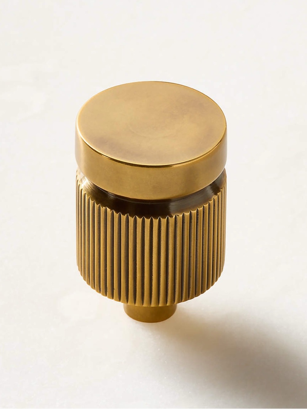 21 / CB2 Mirabell Aged Brass Cabinet Knob 1" Knobs